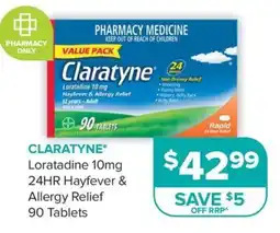 Ramsay Pharmacy Claratyne Loratadine 10mg 24HR Hayfever & Allergy Relief offer