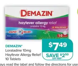Ramsay Pharmacy Demazin Hayfever Allergy Relief offer