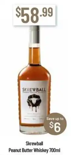 Chambers Cellars Skrewball Peanut Butter Whiskey offer