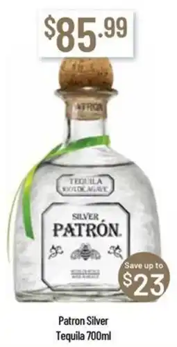 Chambers Cellars Patron Silver Tequila offer