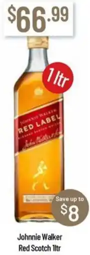 Chambers Cellars Johnnie Walker Red Scotch offer