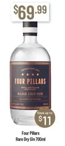 Chambers Cellars Four Pillars Rare Dry Gin offer