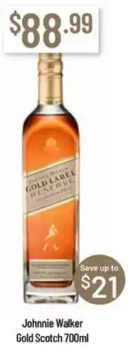 Chambers Cellars Johnnie Walker Gold Scotch offer