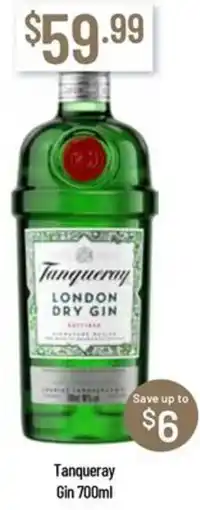 Chambers Cellars Tanqueray Gin offer