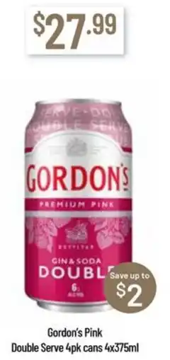 Chambers Cellars Gordon's Pink Double Serve offer