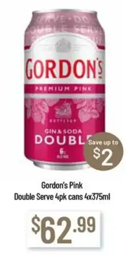 Chambers Cellars Gordon's Pink Double Serve offer