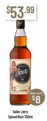 Chambers Cellars Sailor Jerry Spiced Rum offer