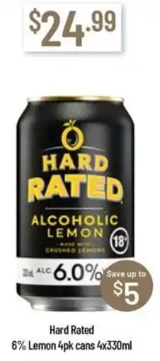 Chambers Cellars Hard Rated Alcoholic Lemon offer