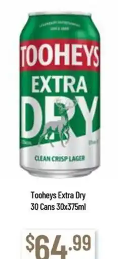 Chambers Cellars Tooheys Extra Dry offer