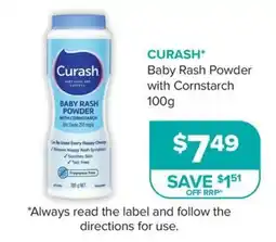 Ramsay Pharmacy Curash Baby Rash Powder with Cornstarch offer