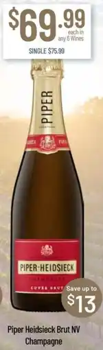 Chambers Cellars Piper Heidsieck Brut NV Champagne offer