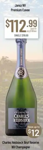 Chambers Cellars Charles Heidsieck Brut Reserve NV Champagne offer