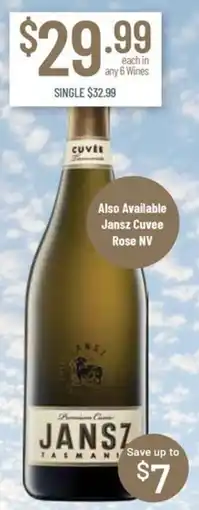 Chambers Cellars Jansz Cuvée offer