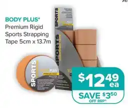 Ramsay Pharmacy Body Plus Premium Rigid Sports Strapping Tape offer