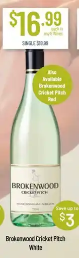 Chambers Cellars Brokenwood Cricket Pitch White offer
