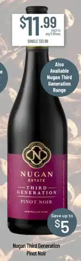 Chambers Cellars Nugan Third Generation Pinot Noir offer