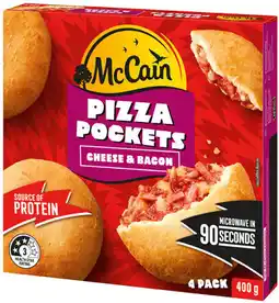 IGA McCain Cheese & Bacon Pizza Pockets 400g offer