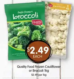 Spudshed Quality Food Frozen Cauliflower or Broccoli offer