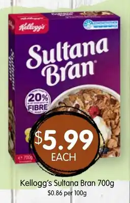 Spudshed Kellogg's Sultana Bran offer