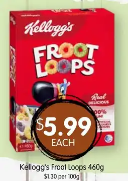 Spudshed Kellogg's Froot Loops offer