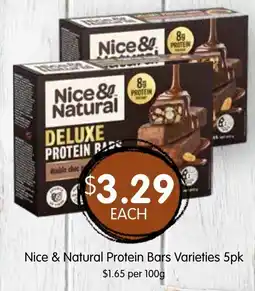Spudshed Nice & Natural Protein Bars Varieties offer