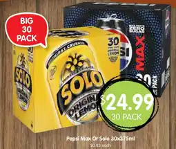Spudshed Pepsi Max Or Solo offer