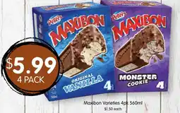 Spudshed Maxibon Varieties offer