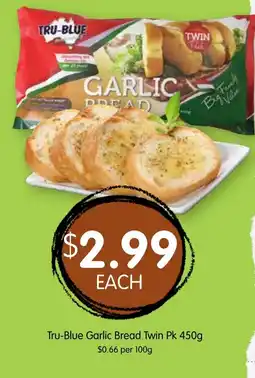 Spudshed Tru-Blue Garlic Bread Twin Pk offer