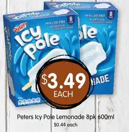 Spudshed Peters Icy Pole Lemonade offer