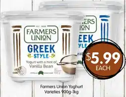Spudshed Farmers Union Yoghurt Varieties offer