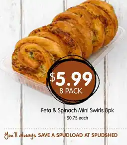 Spudshed Feta & Spinach Mini Swirls offer