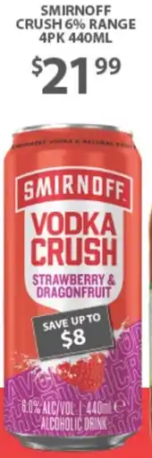 Star Liquor Smirnoff Vodka Crush offer