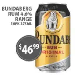 Star Liquor Bundaberg Rum Original & Cola offer