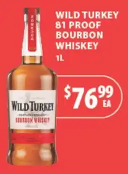 Star Liquor Wild Turkey 81 Proof Bourbon Whiskey offer