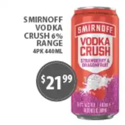Star Liquor Smirnoff Vodka Crush offer