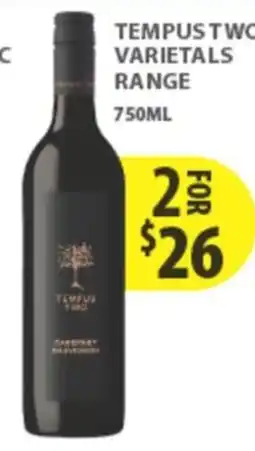 Star Liquor Tempus Two Varietals Range offer