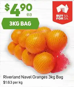 Foodland Riverland Navel Oranges 3kg Bag offer