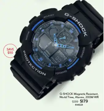 G-SHOCK Magnetic Resistant, World Time, Alarms, 200M WR