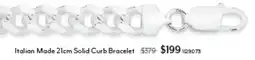 Angus & Coote Italian Made 21cm Solid Curb Bracelet offer