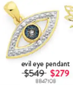 Goldmark evil eye pendant offer