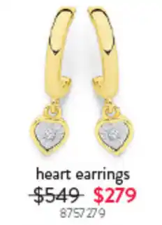 Goldmark heart earrings offer