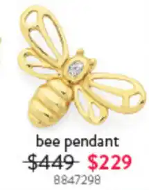 Goldmark bee pendant offer