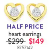 Goldmark heart earrings offer