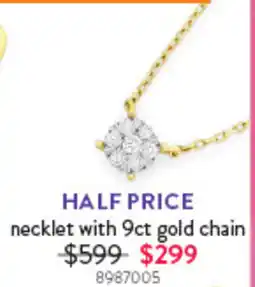 Goldmark necklet with 9ct gold chain offer