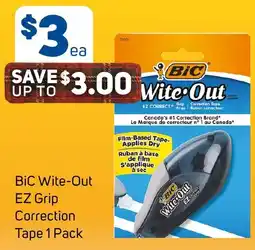 Foodland BiC Wite-Out EZ Grip Correction Tape offer