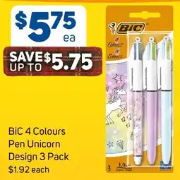 Foodland BiC 4 Colours Pen Unicorn offer