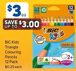 Foodland BiC Kids Triangle Colouring Pencils offer