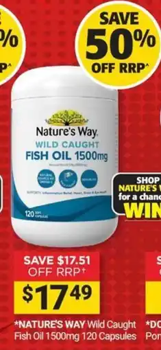 Cincotta Chemist Nature's Way Wild Caught Fish Oil 1500mg offer