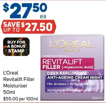 L'Oreal Revitalift Filler Moisturiser