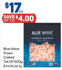 Foodland Blue Wave Prawn Cooked Tail Off offer